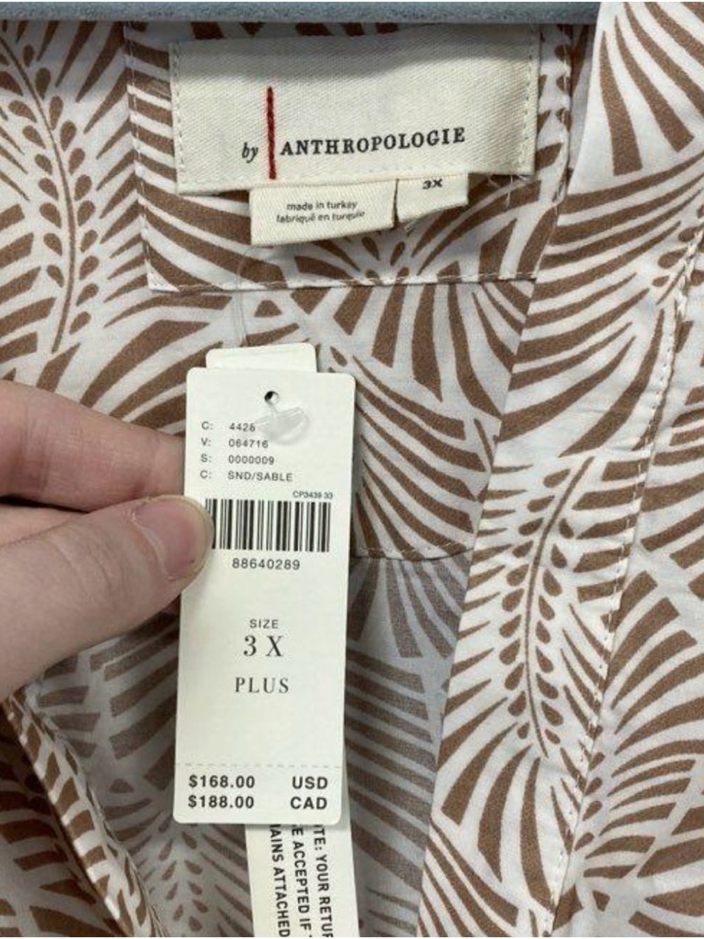 NWT Anthropologie The Somerset Maxi Dress | 3X | Tan + White Floral Print - Picture 5 of 8